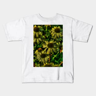 Yellow Echinacea Flowers Kids T-Shirt